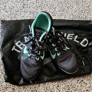 Nike Zoom Rival MD Track And Field Running Cleats Womens Size 8 Black Green